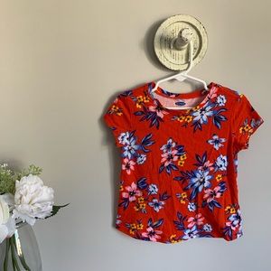 Girls short sleeve floral tee